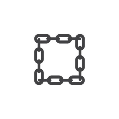 Zincir grafik tasarım şablonu vektör izole illüstrasyon