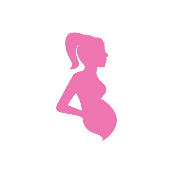 Mujer embarazada diseño gráfico plantilla vector aislado — Vector de stock