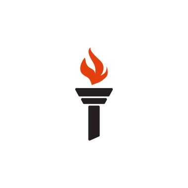 Meşale grafik tasarım şablonu vektör izole illüstrasyon