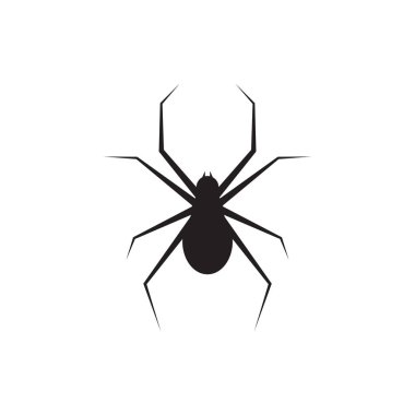 Örümcek grafik siluet şablonu vektör izole illüstrasyon