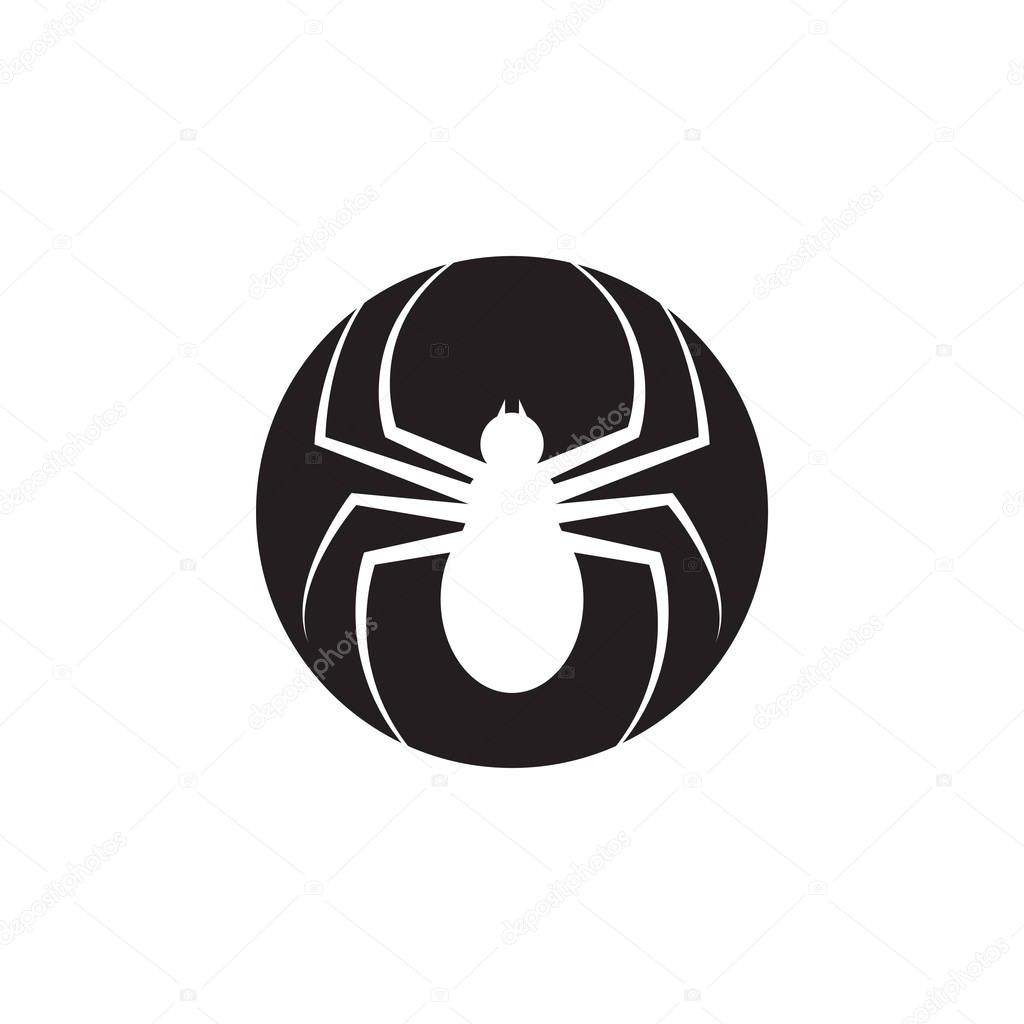 Spider graphic silhouette template vector isolated illustration