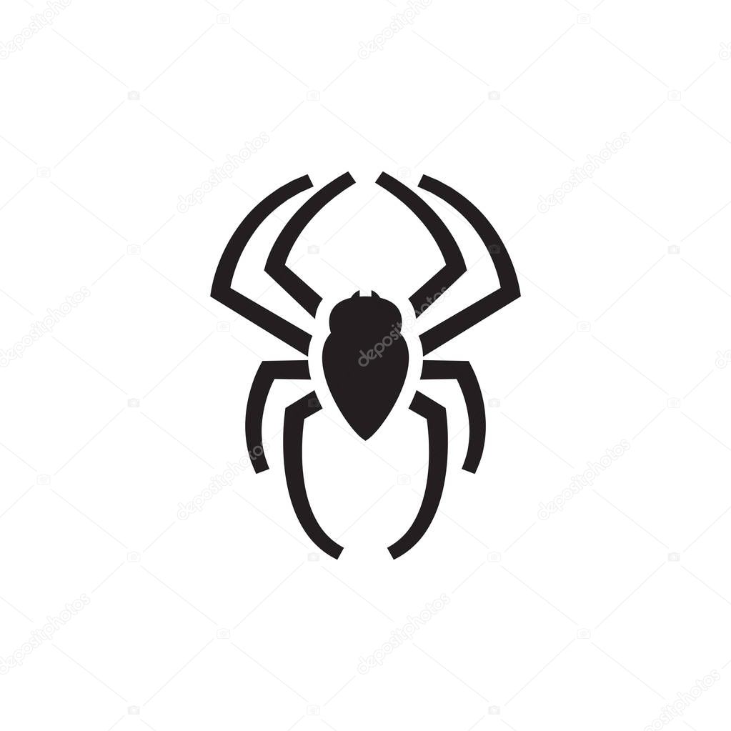 Spider graphic silhouette template vector isolated illustration