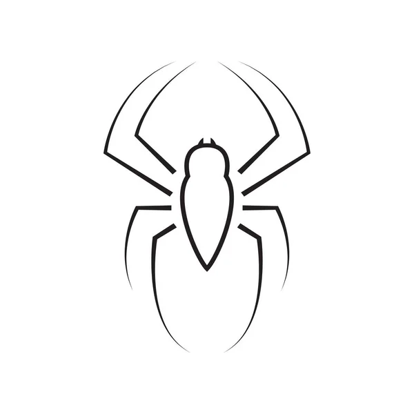 蜘蛛图形剪影模板矢量隔离插图 — 图库矢量图片