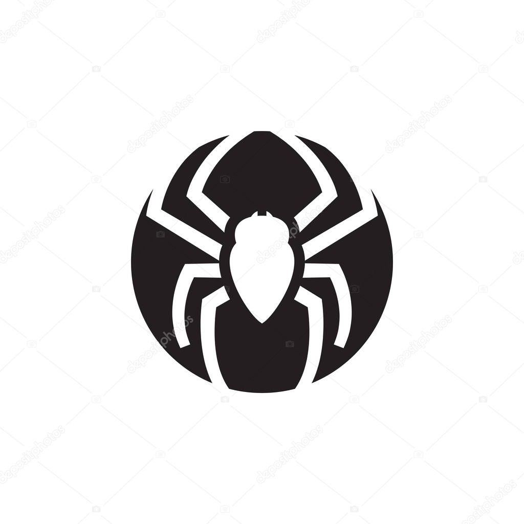 Spider graphic silhouette template vector isolated illustration