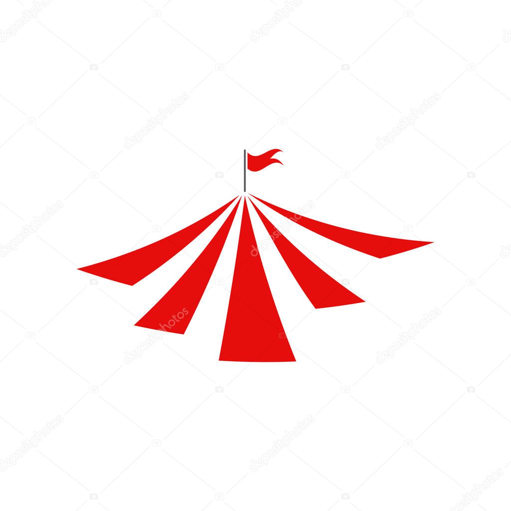 Circus tent graphic design template vector isolated