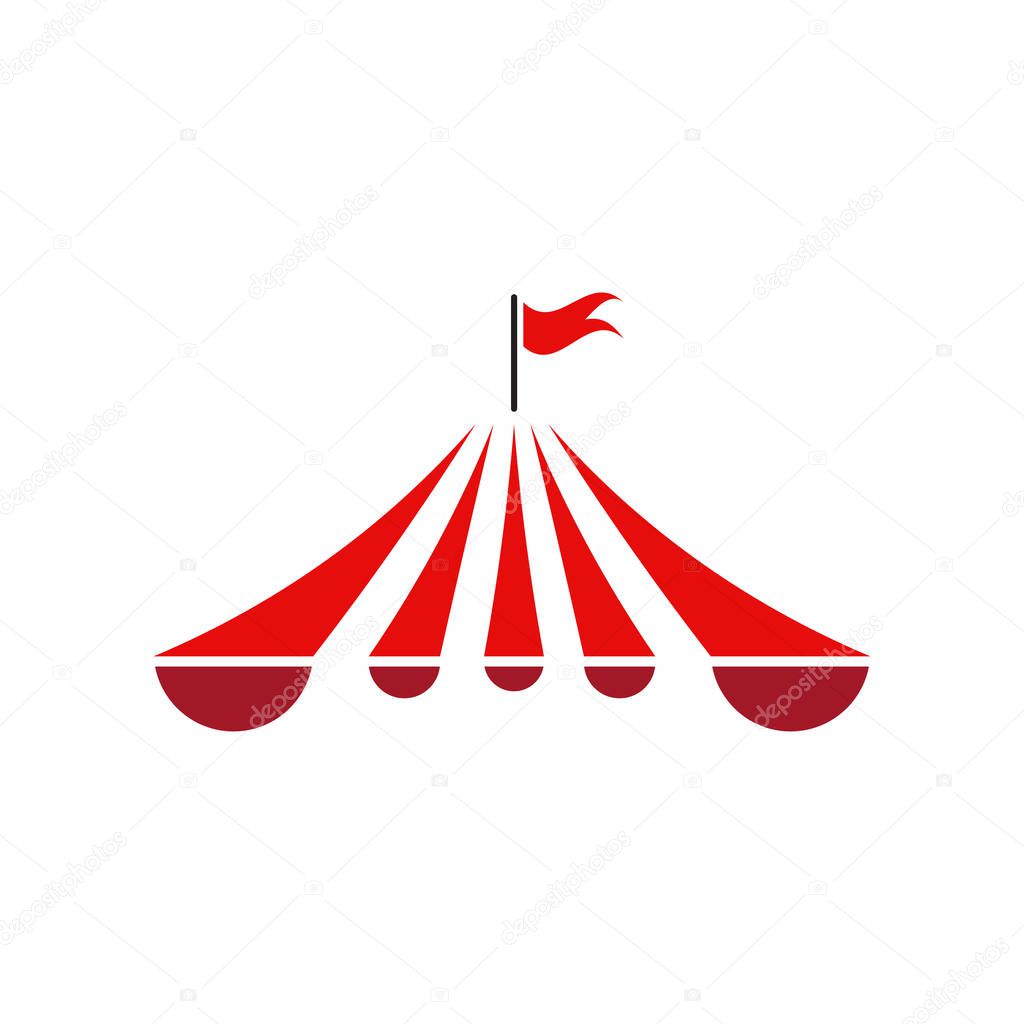 Circus tent graphic design template vector isolated