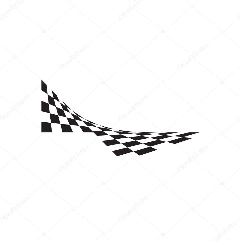 Racing flag graphic design template vector
