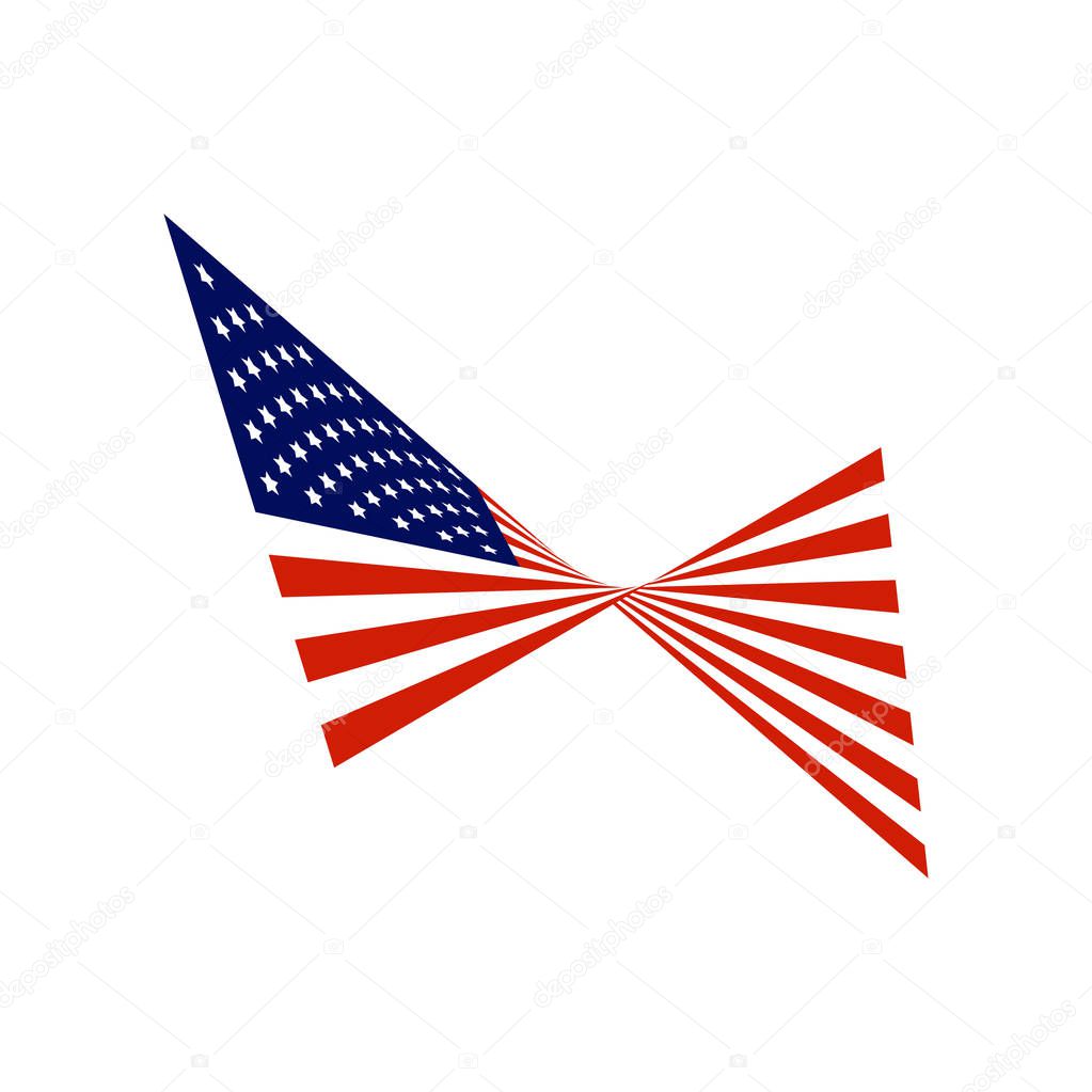 Usa flag graphic design template vector isolated illustration