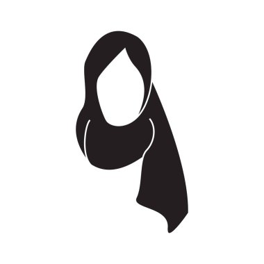 Hijab kadın dini grafik tasarım şablonu