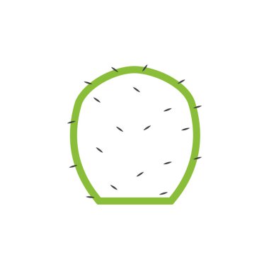 Kaktüs bitki tasarım şablonu izole edildi