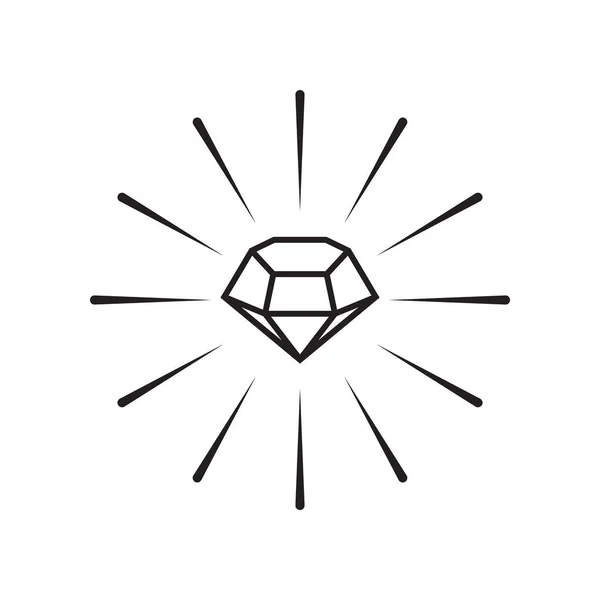 Diamant précieux gemme graphique deisgn modèle vecteur — Image vectorielle