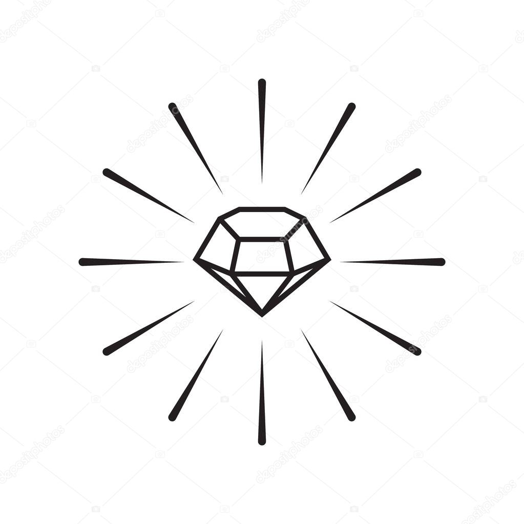 Diamond graphic deisgn template vector isolated illustration