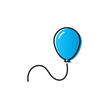 Balon simgesi tasarım şablonu izole edilmiş vektör illüstrasyonu