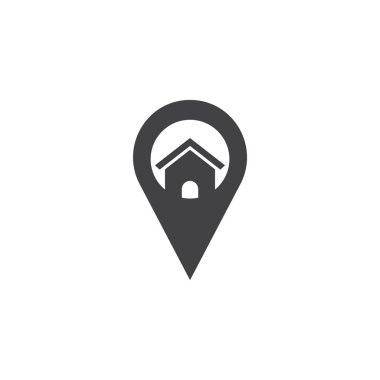 Pin haritası tasarım şablonu izole edildi