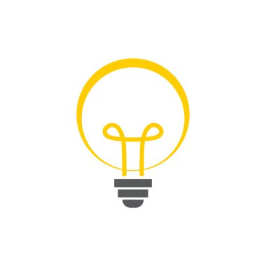Lightbulb grafik tasarım illüstrasyon izole vektör şablon