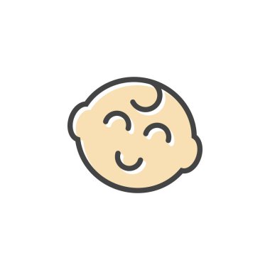 Bebek kafası ikon tasarım şablonu izole edildi