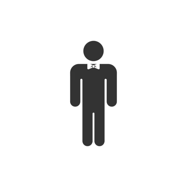 Modèle de conception icône leader homme d'affaires isolé — Image vectorielle