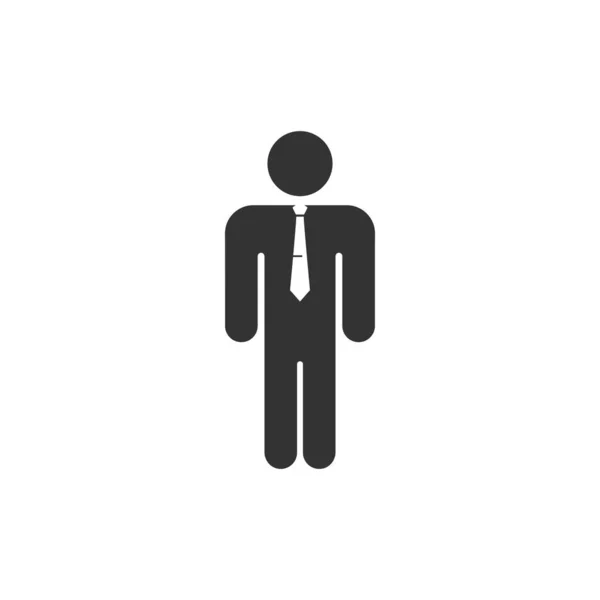 Modèle de conception icône leader homme d'affaires isolé — Image vectorielle