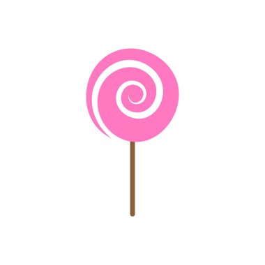 Lolipop şeker ikonu tasarım şablonu vektörü izole