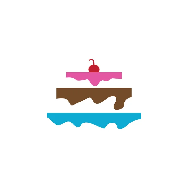Modèle de conception d'icône de gâteau illustration vectorielle isolée — Image vectorielle