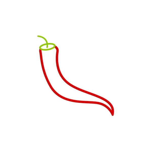 Red chili icono diseño gráfico plantilla vector — Vector de stock