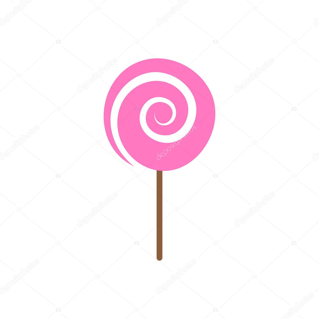 Lollipop candy icon design template vector isolated