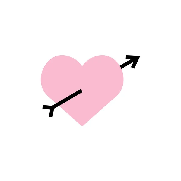 Flecha Del Corazón Diseño Gráfico Plantilla Vector Ilustración Aislada — Archivo Imágenes Vectoriales