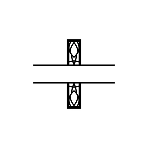 Illustration Modèle Conception Vectorielle Mandala Monogramme Divisé — Image vectorielle