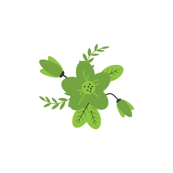 花卉自然图标装饰元素矢量设计 — 图库矢量图片