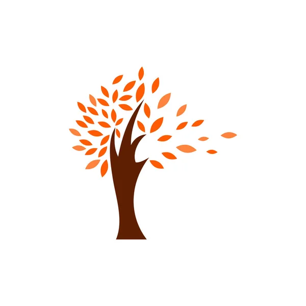 Árbol caída icono diseño plantilla vector aislado ilustración — Vector de stock