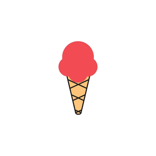 Helado icono diseño plantilla vector aislado — Vector de stock