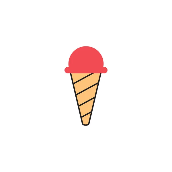 Helado icono diseño plantilla vector aislado — Vector de stock