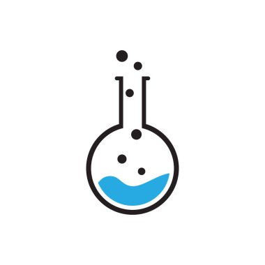 Laboratuvar matarası tasarım şablonu izole edilmiş illüstrasyon