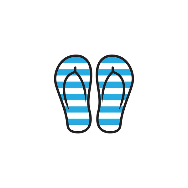 Illustrazione Isolata Vettoriale Modello Icona Flip Flop Design — Vettoriale Stock