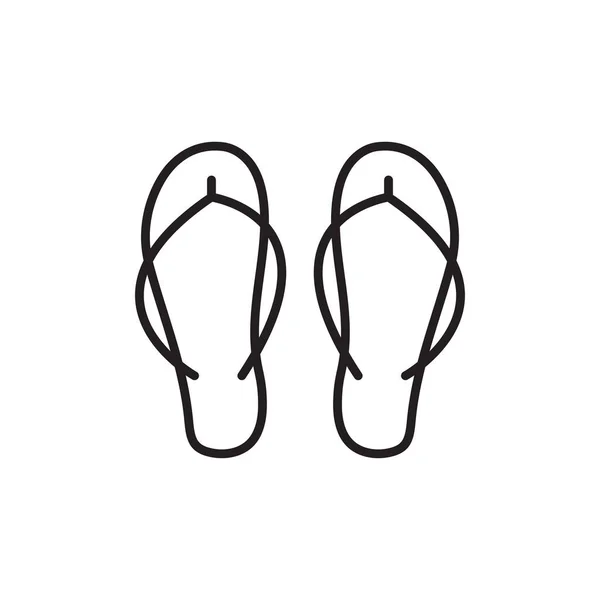 Illustrazione Isolata Vettoriale Modello Icona Flip Flop Design — Vettoriale Stock