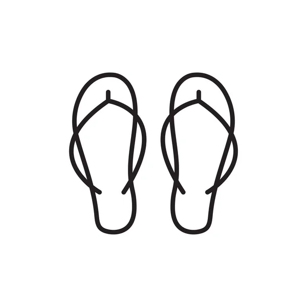 Flip Flop Ícone Design Modelo Vetor Isolado Ilustração —  Vetores de Stock