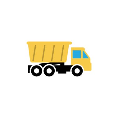 Kamyon simgesi tasarım şablonu izole edilmiş vektör çizimi