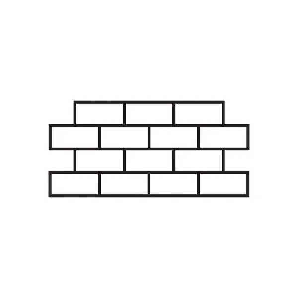 Brick Τοίχο Εικονίδιο Σχεδιασμό Διάνυσμα Απομονωμένο — Διανυσματικό Αρχείο