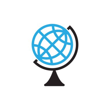 Dünya okulu simgesi tasarım şablonu izole edildi