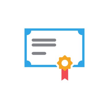 Diploma simgesi tasarım şablonu izole edildi