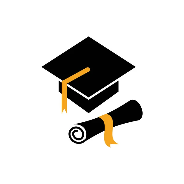 Graduation School Icon Design Template Vector Isolated — Stock Vector