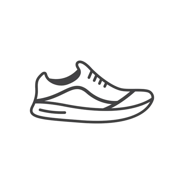 Обувь Векторный Дизайн Шаблона Вектора Изолированный Контур — стоковый вектор