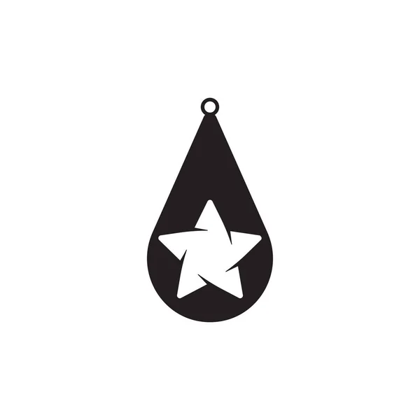 Teardrop Oorbel Pictogram Ontwerp Template Vector Geïsoleerd — Stockvector