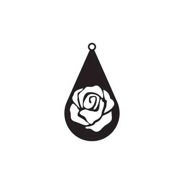 Teardrop Oorbel Pictogram Ontwerp Template Vector Geïsoleerd — Stockvector