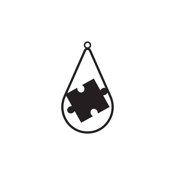 Teardrop oorbel pictogram ontwerp template vector geïsoleerd — Stockvector