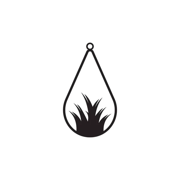 Teardrop oorbel pictogram ontwerp template vector geïsoleerd — Stockvector