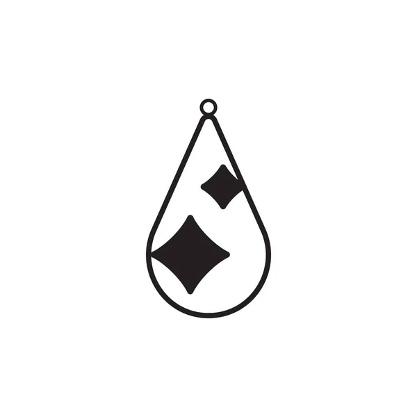 Teardrop oorbel pictogram ontwerp template vector geïsoleerd — Stockvector