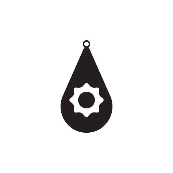 Teardrop oorbel pictogram ontwerp template vector geïsoleerd — Stockvector