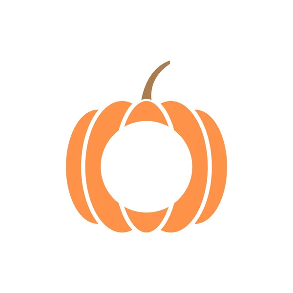 Plantilla Monograma Calabaza Vector Ilustración Aislada — Vector de stock