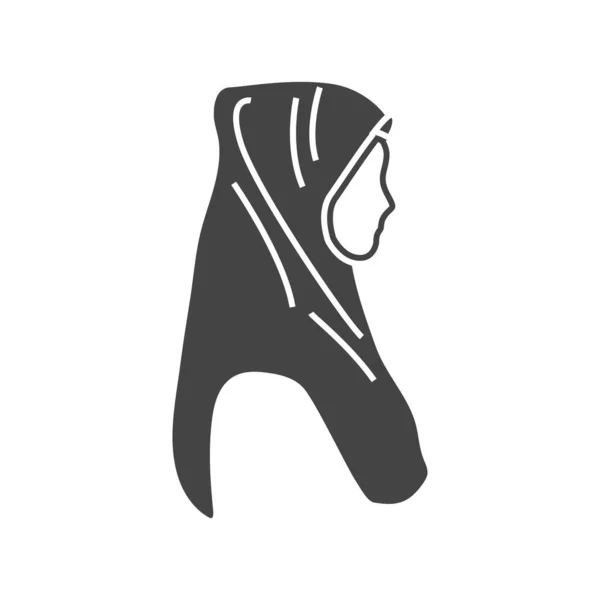 Ícone Hijab Design Gráfico Ilustração Vetor Isolado — Vetor de Stock